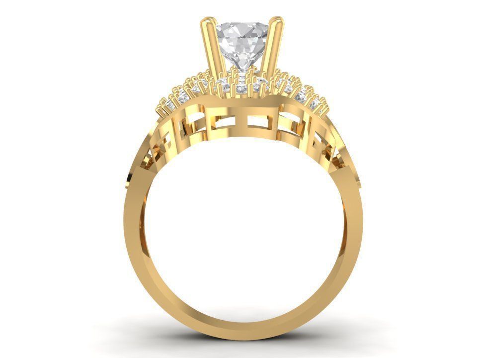 Diamond  ring 1111 new design 2011 3D print model_4