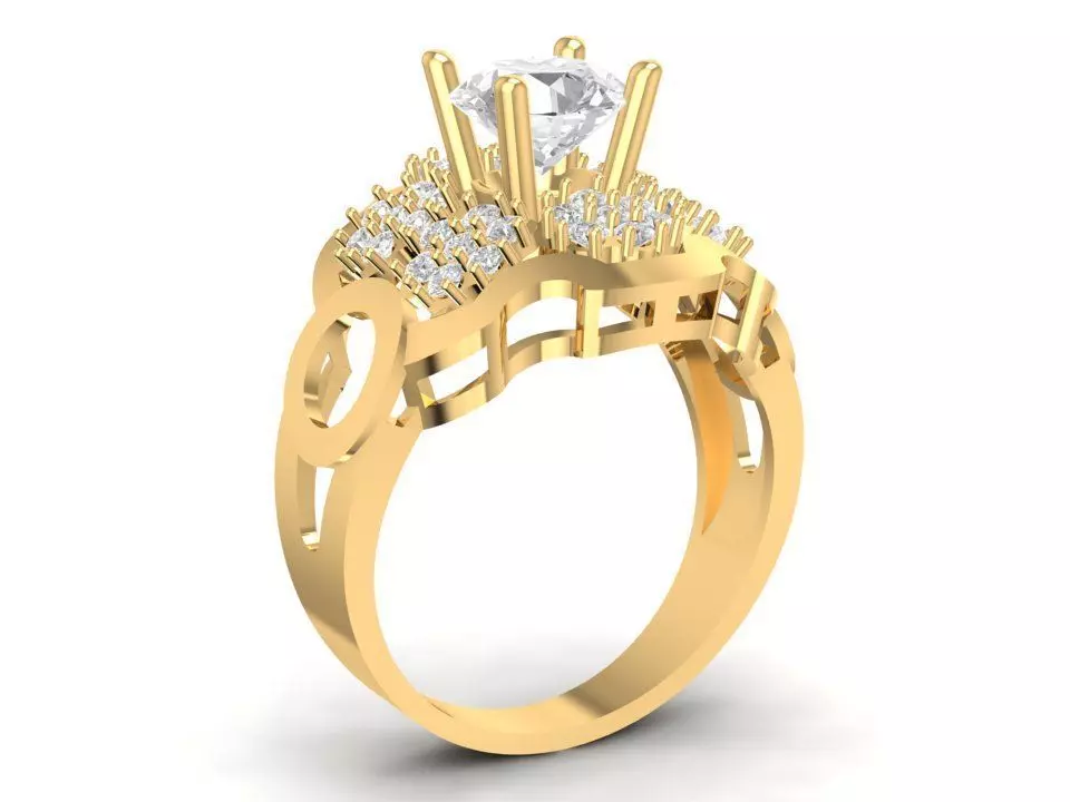 Diamond  ring 1111 new design 2011 3D print model_0
