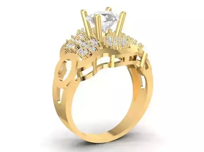 Diamond  ring 1111 new design 2011 3D print model