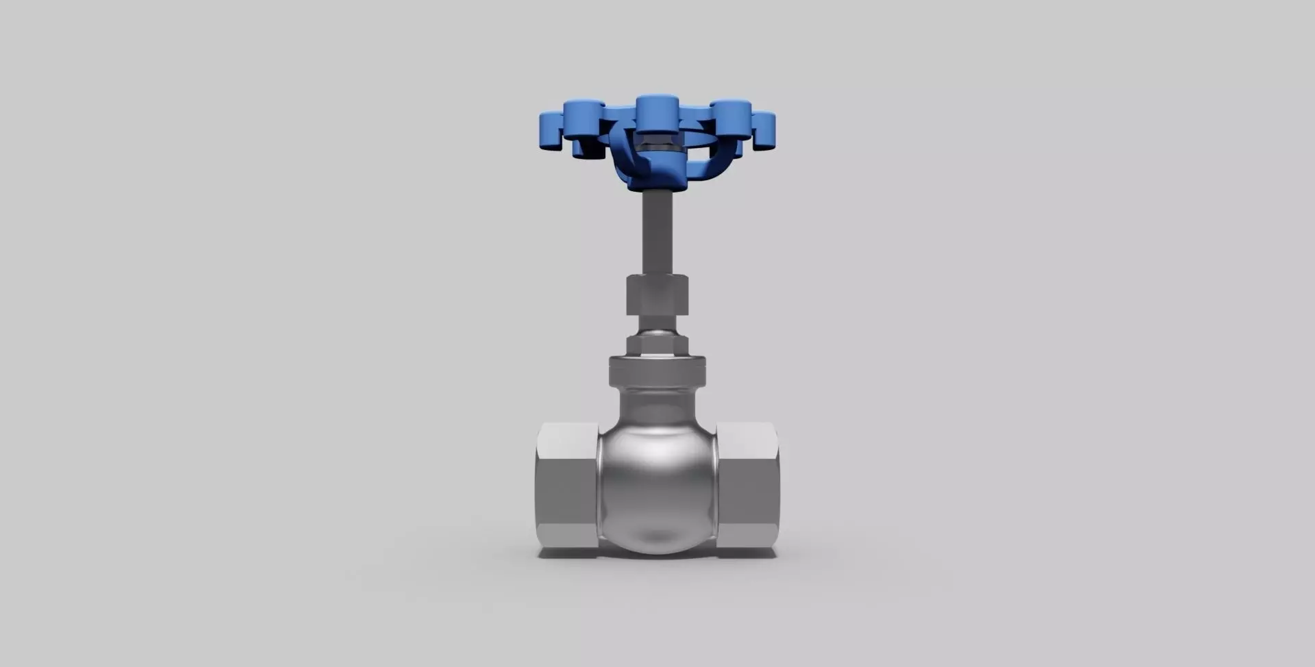 1 Inch BSP - Globe valve - Autodesk Inventor 3D model_0