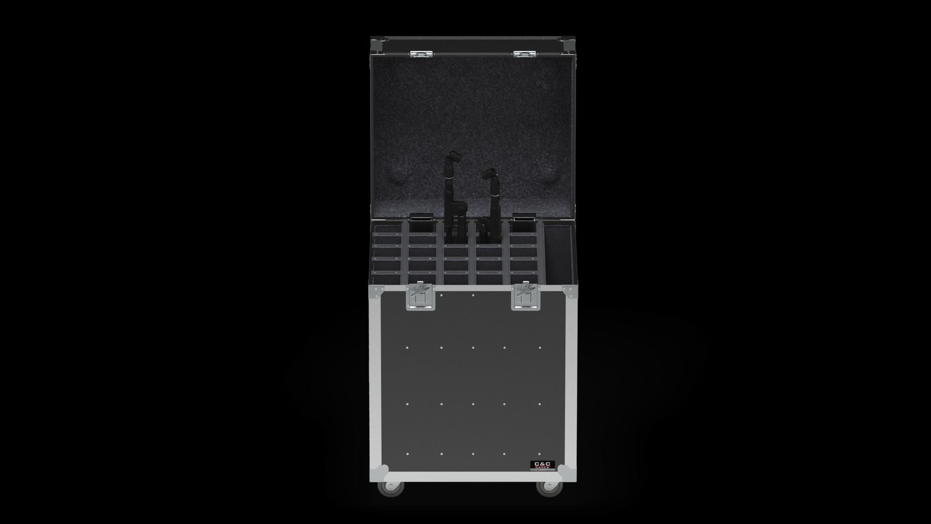Flight Cases With Device Big 02 3D model_13