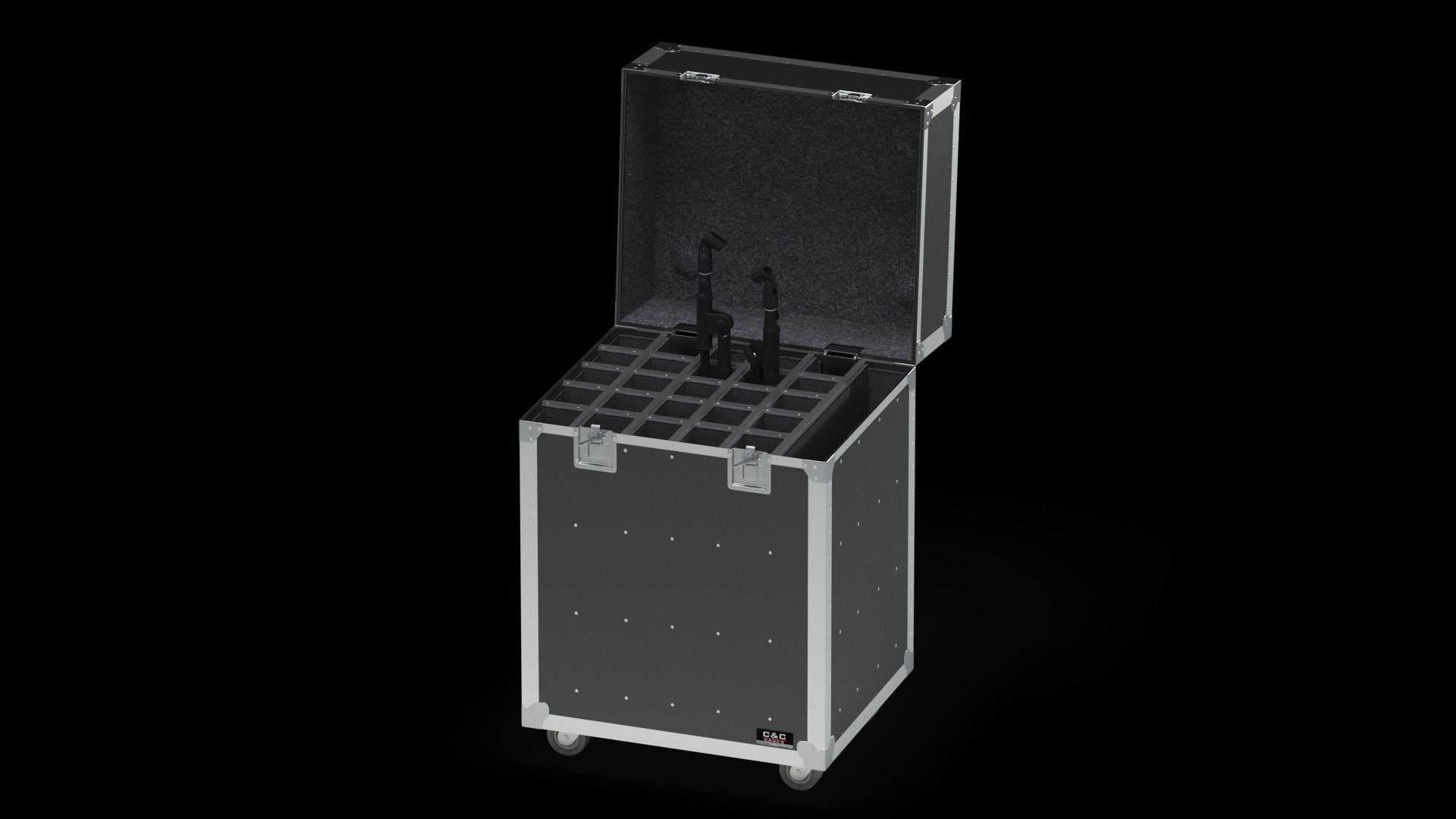 Flight Cases With Device Big 02 3D model_30