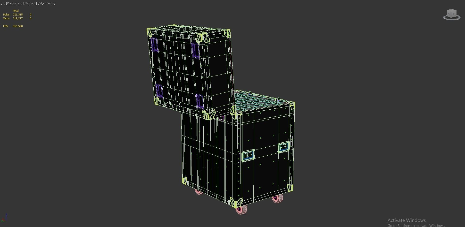 Flight Cases With Device Big 02 3D model_8