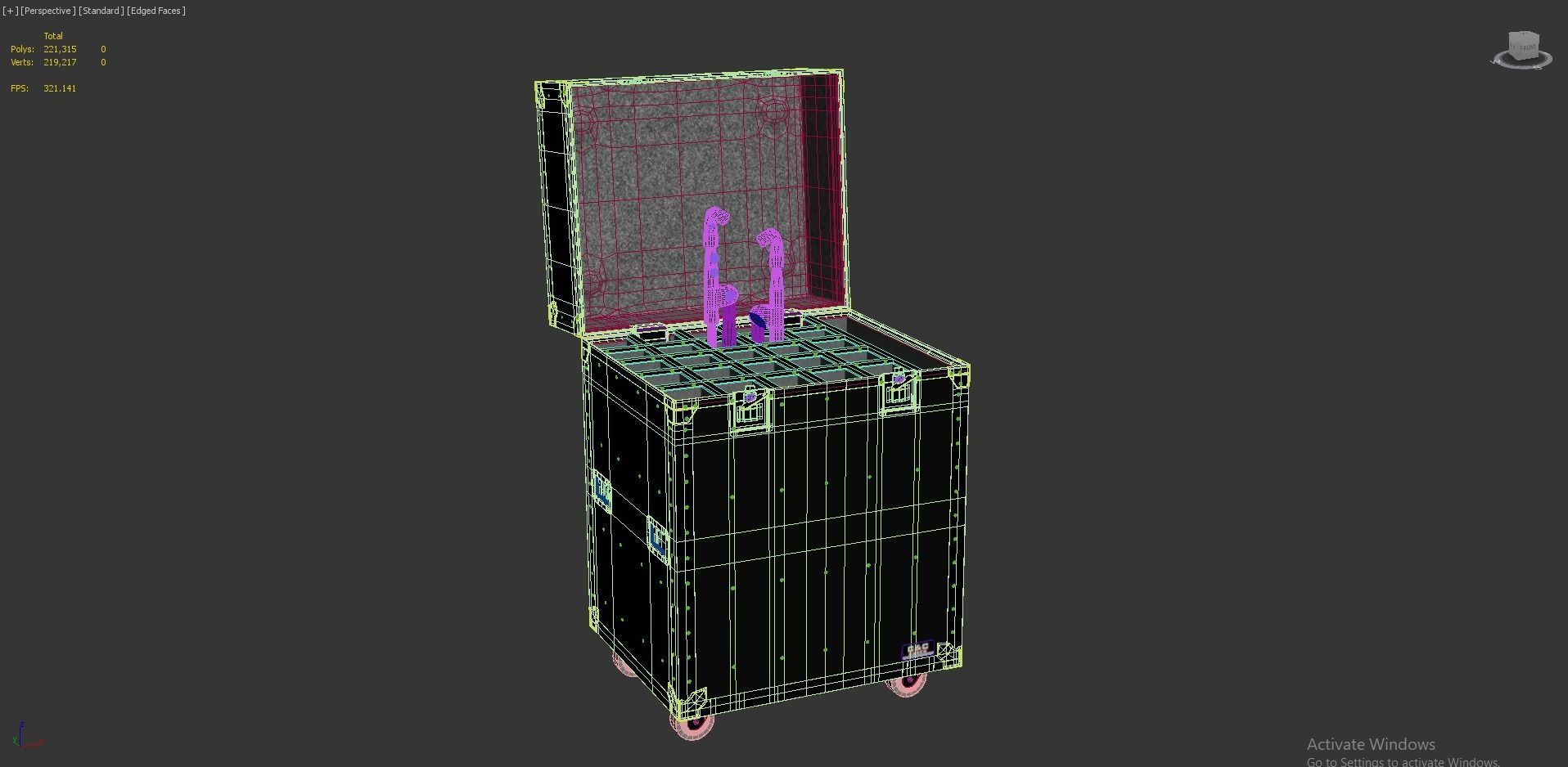 Flight Cases With Device Big 02 3D model_6