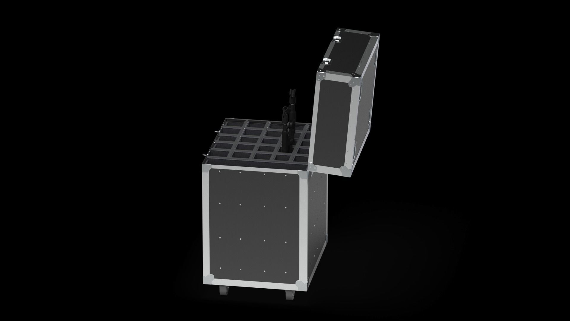 Flight Cases With Device Big 02 3D model_26
