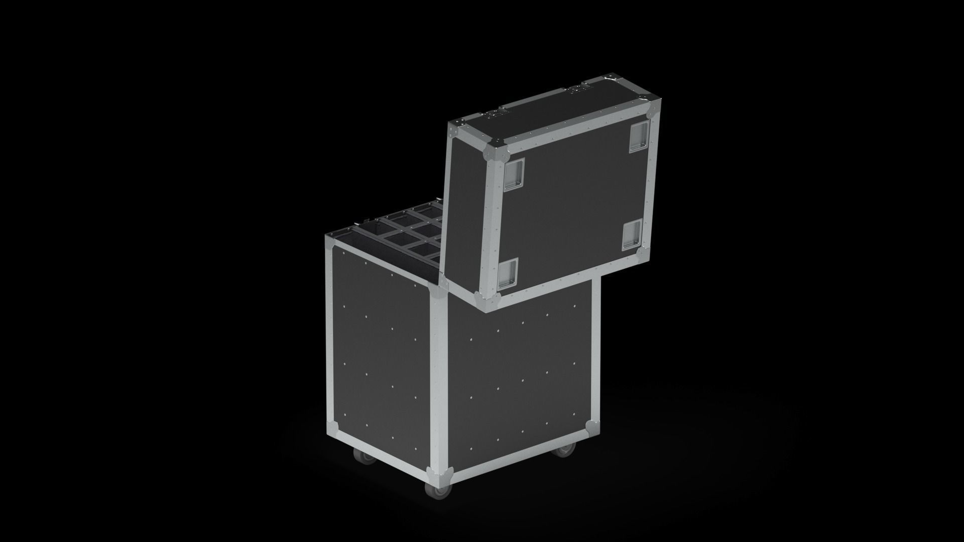 Flight Cases With Device Big 02 3D model_24