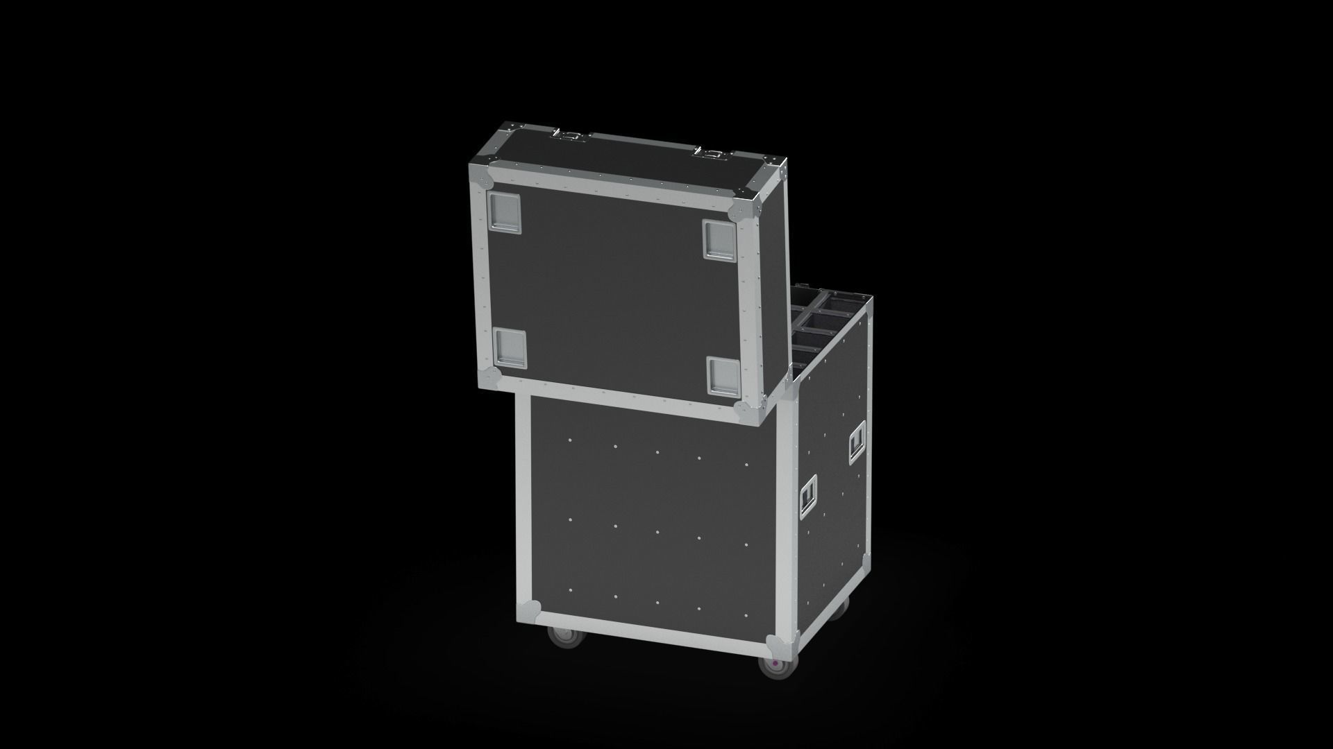 Flight Cases With Device Big 02 3D model_21