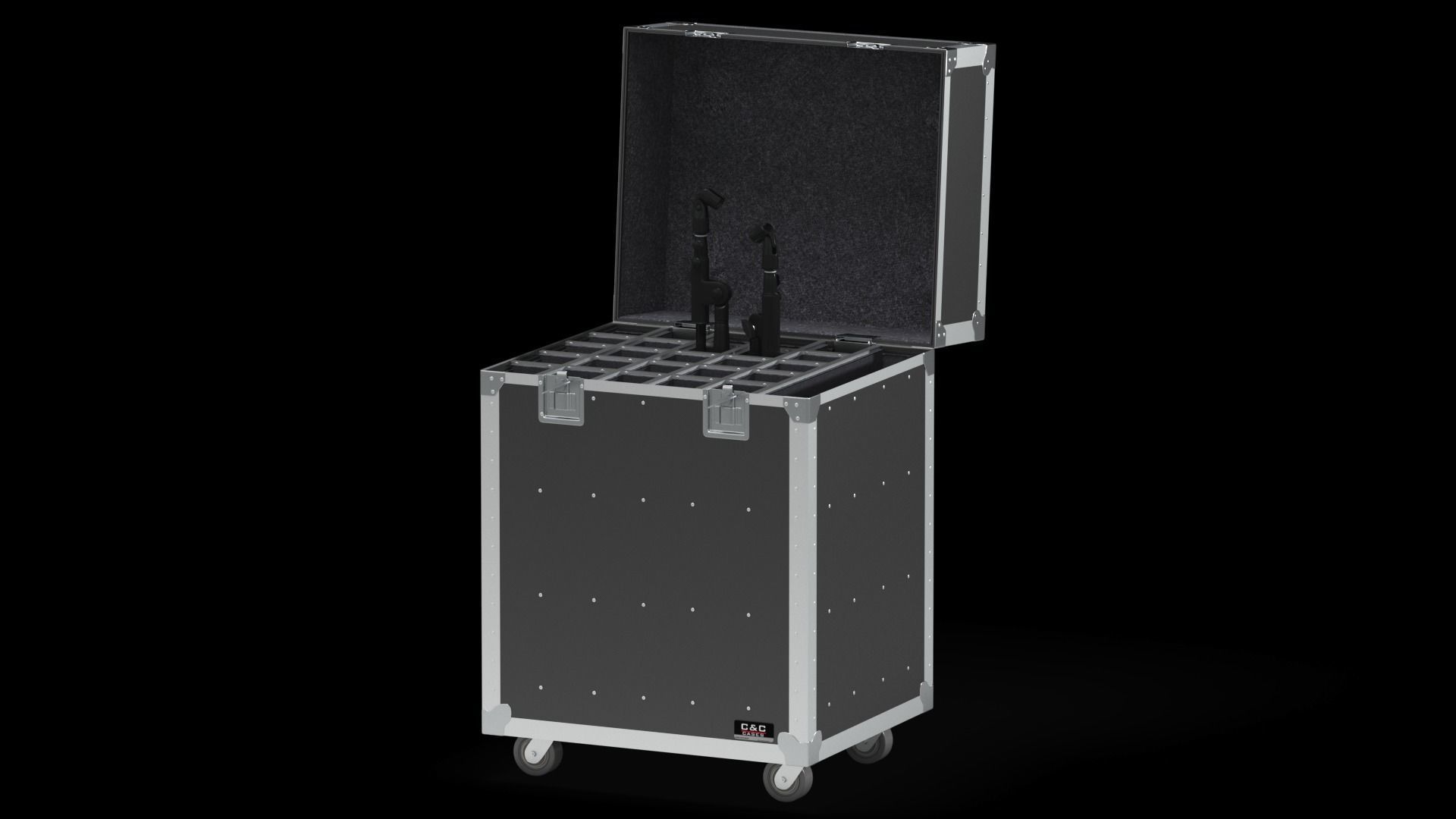 Flight Cases With Device Big 02 3D model_1