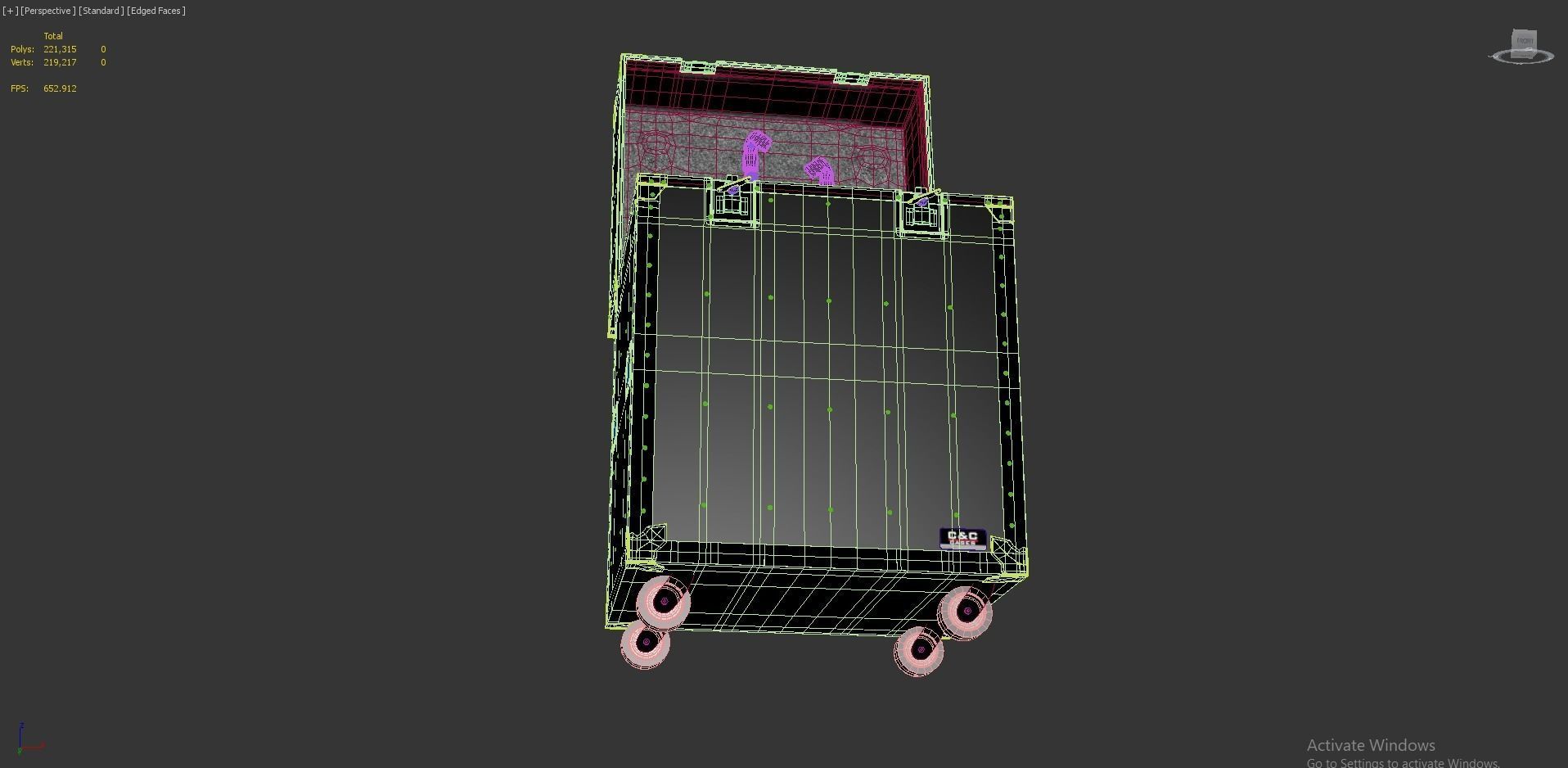 Flight Cases With Device Big 02 3D model_10