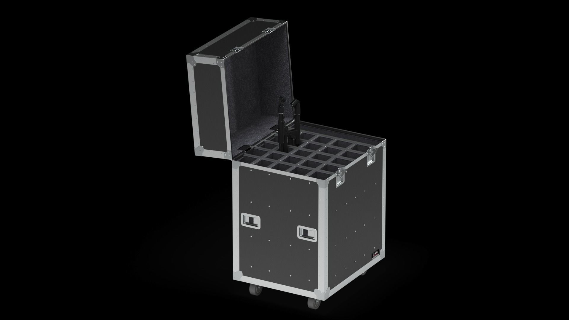 Flight Cases With Device Big 02 3D model_16