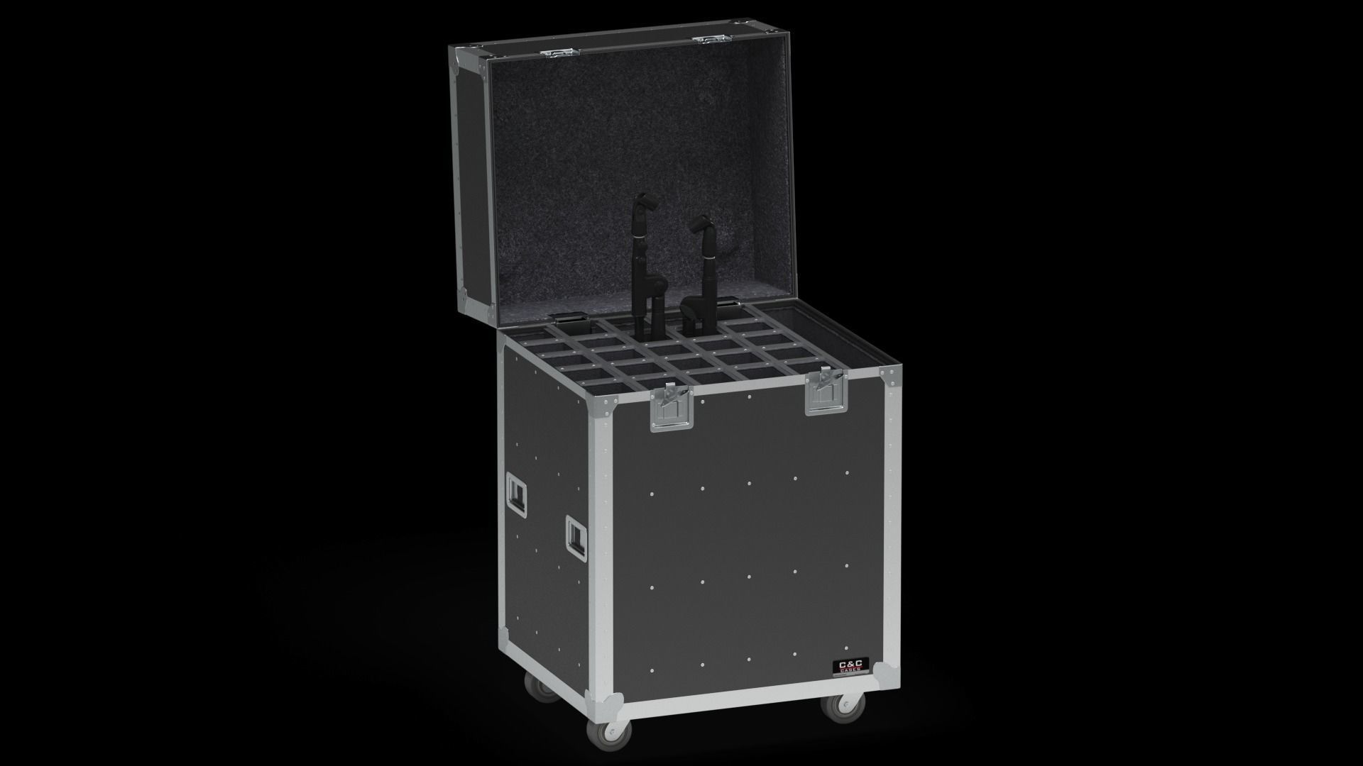 Flight Cases With Device Big 02 3D model_2