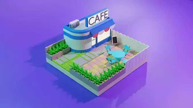 Lowpoly Cafe