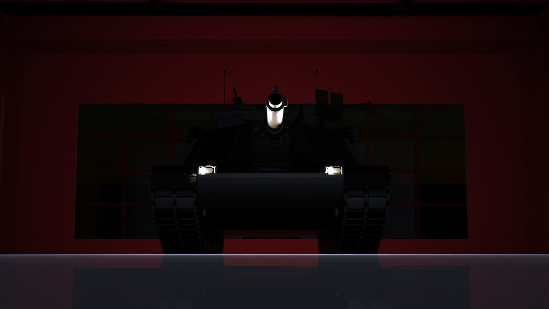 M1A2 Abrams tank Low-poly 3D model_3