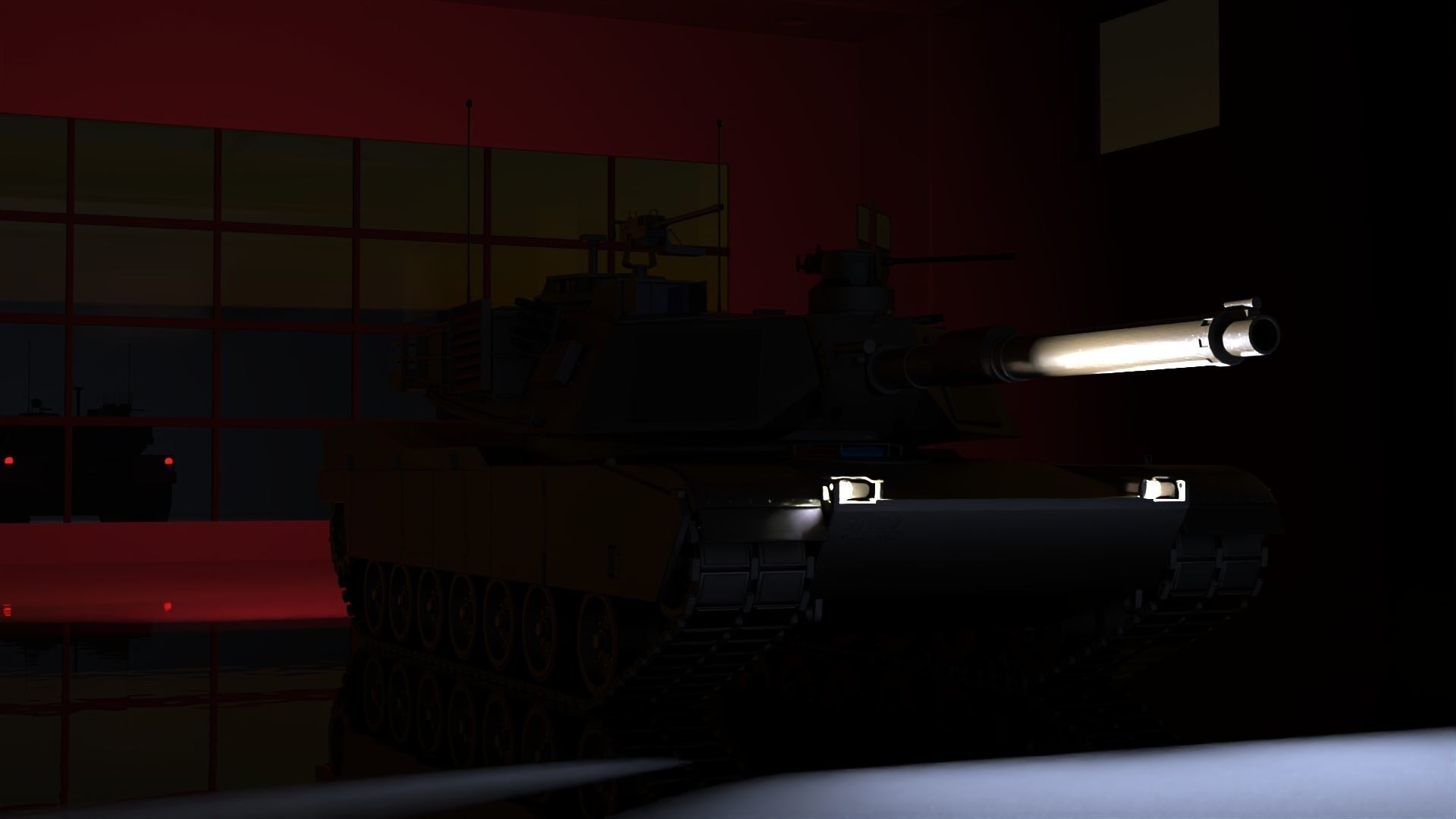 M1A2 Abrams tank Low-poly 3D model_5