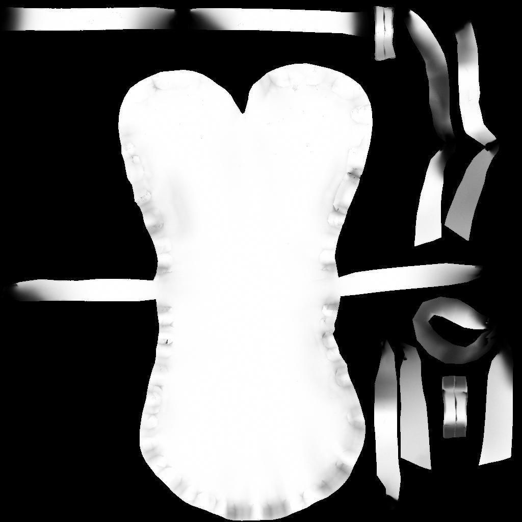 Heart Apron Low-poly 3D model_7