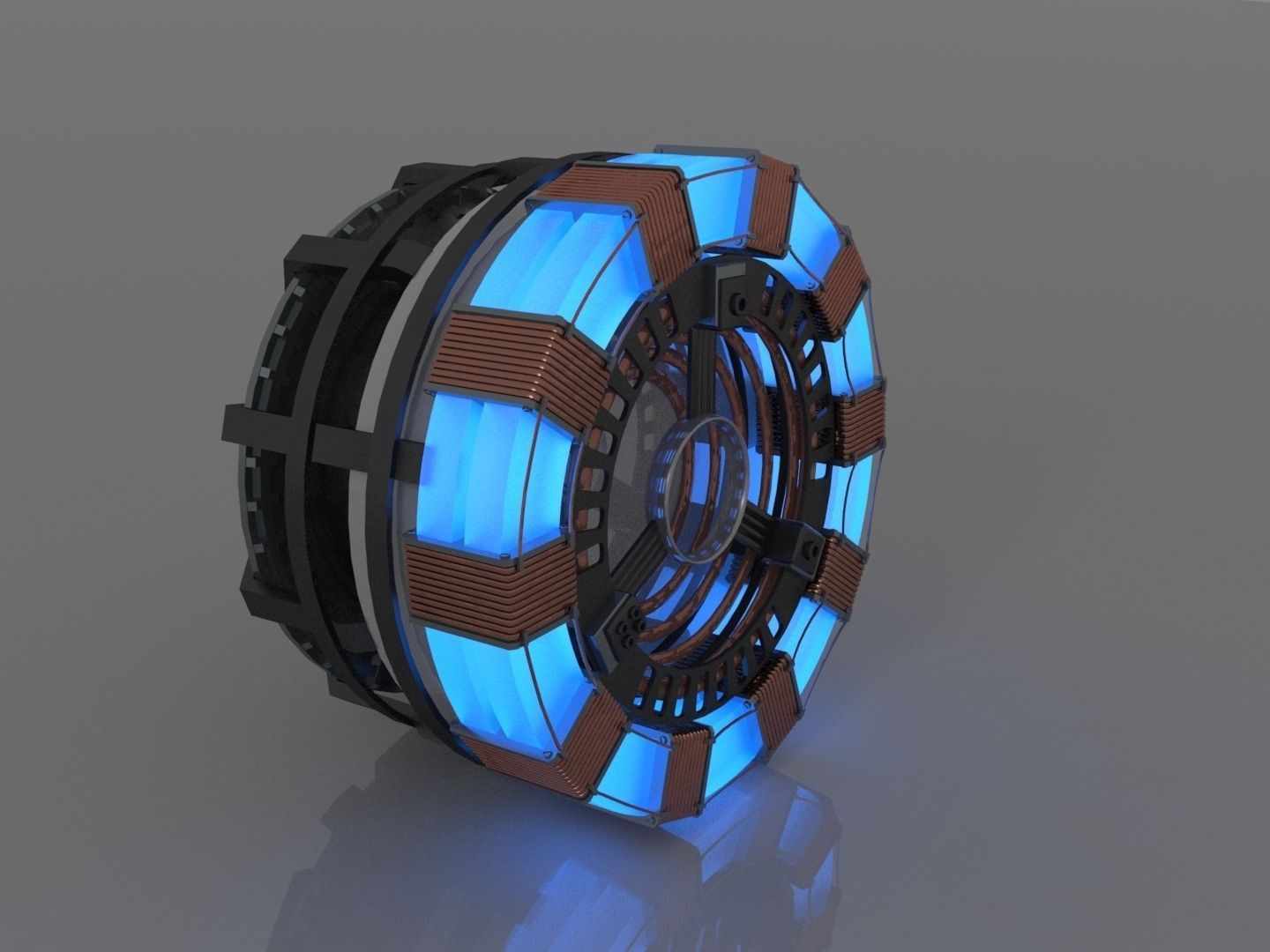 Iron Man Arc Reactor MK1 Free 3D model_1
