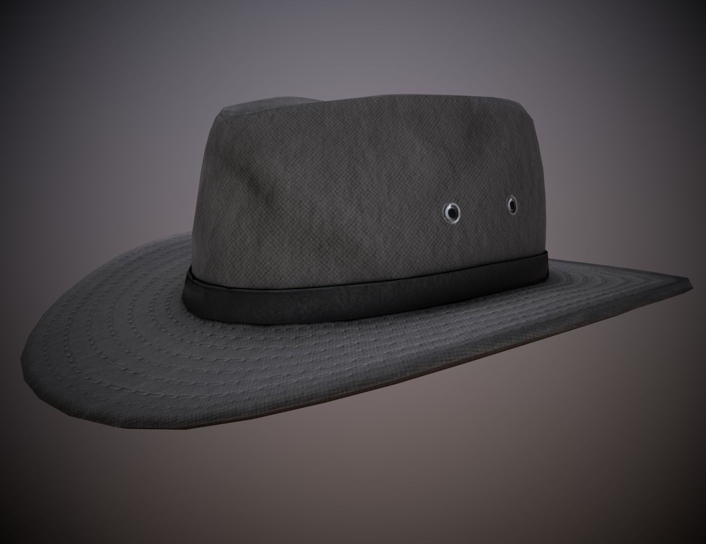 Cowboy Hat Low-poly 3D model_2