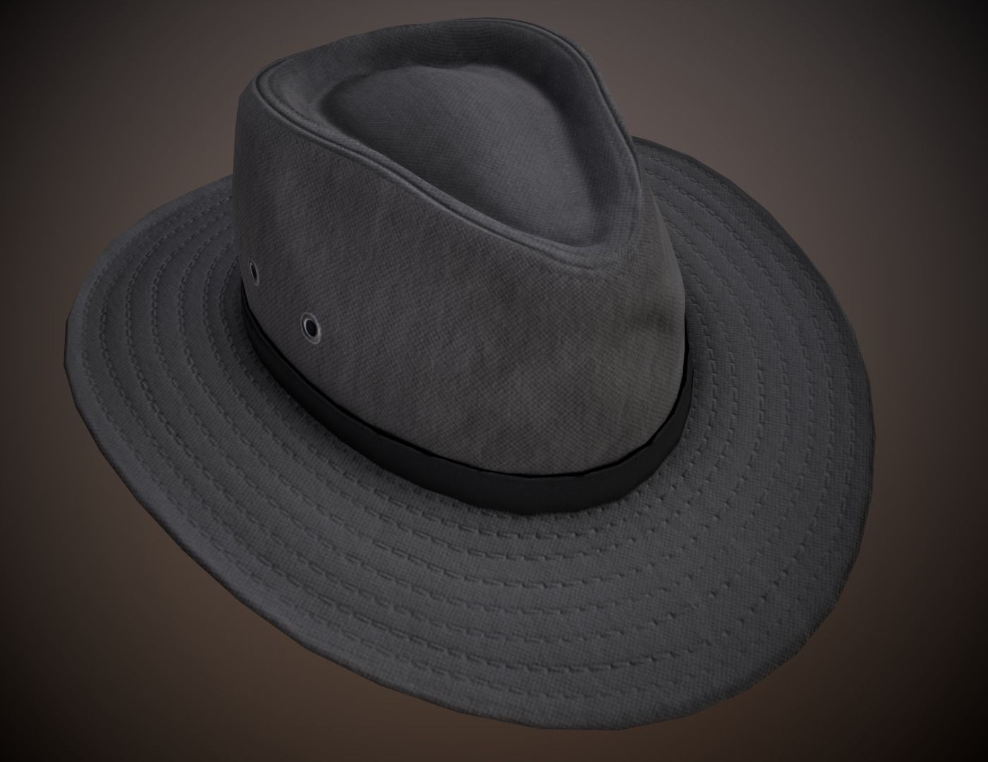 Cowboy Hat Low-poly 3D model_11