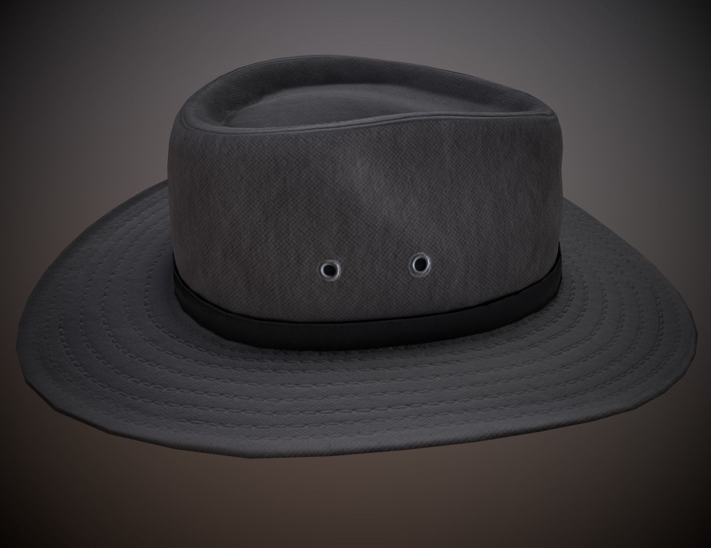 Cowboy Hat Low-poly 3D model_9