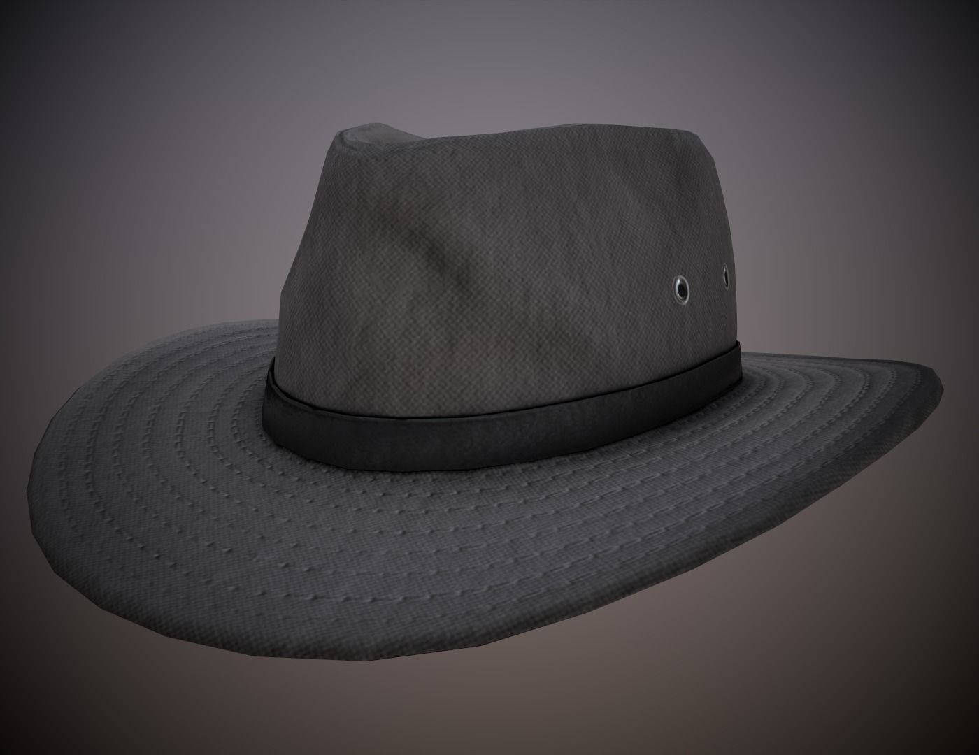Cowboy Hat Low-poly 3D model_1