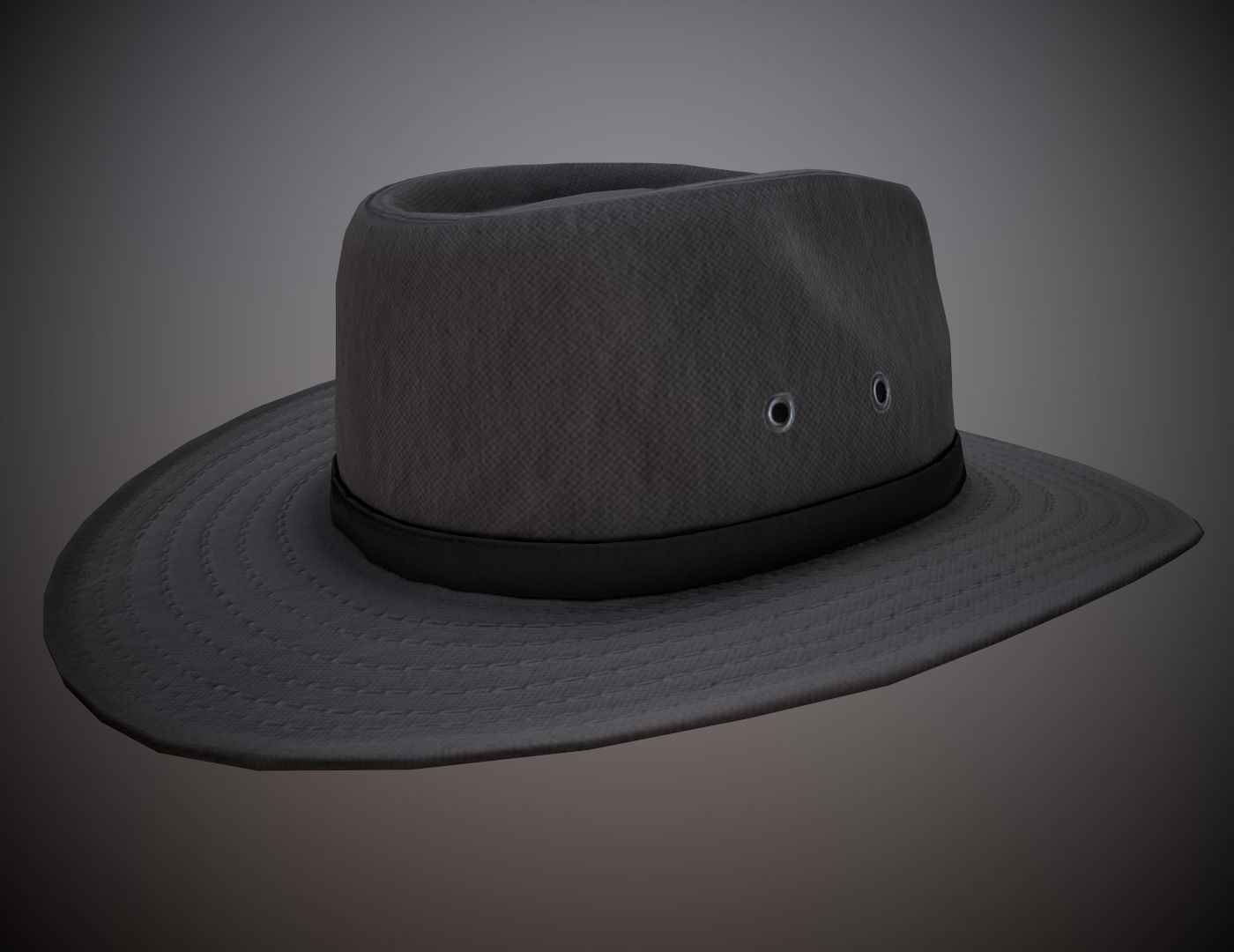 Cowboy Hat Low-poly 3D model_8