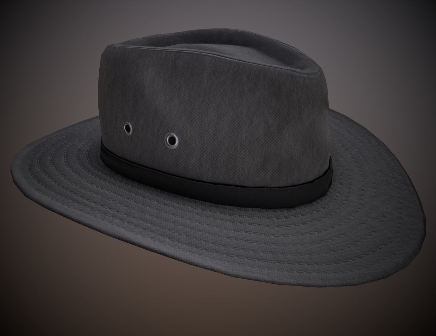 Cowboy Hat Low-poly 3D model_10