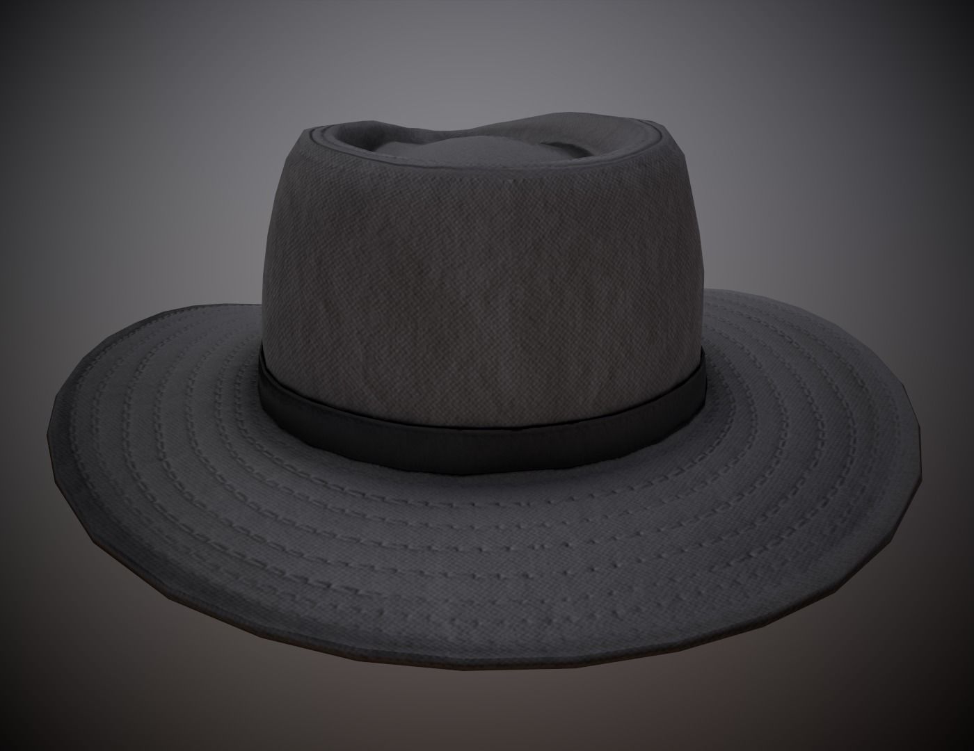 Cowboy Hat Low-poly 3D model_6