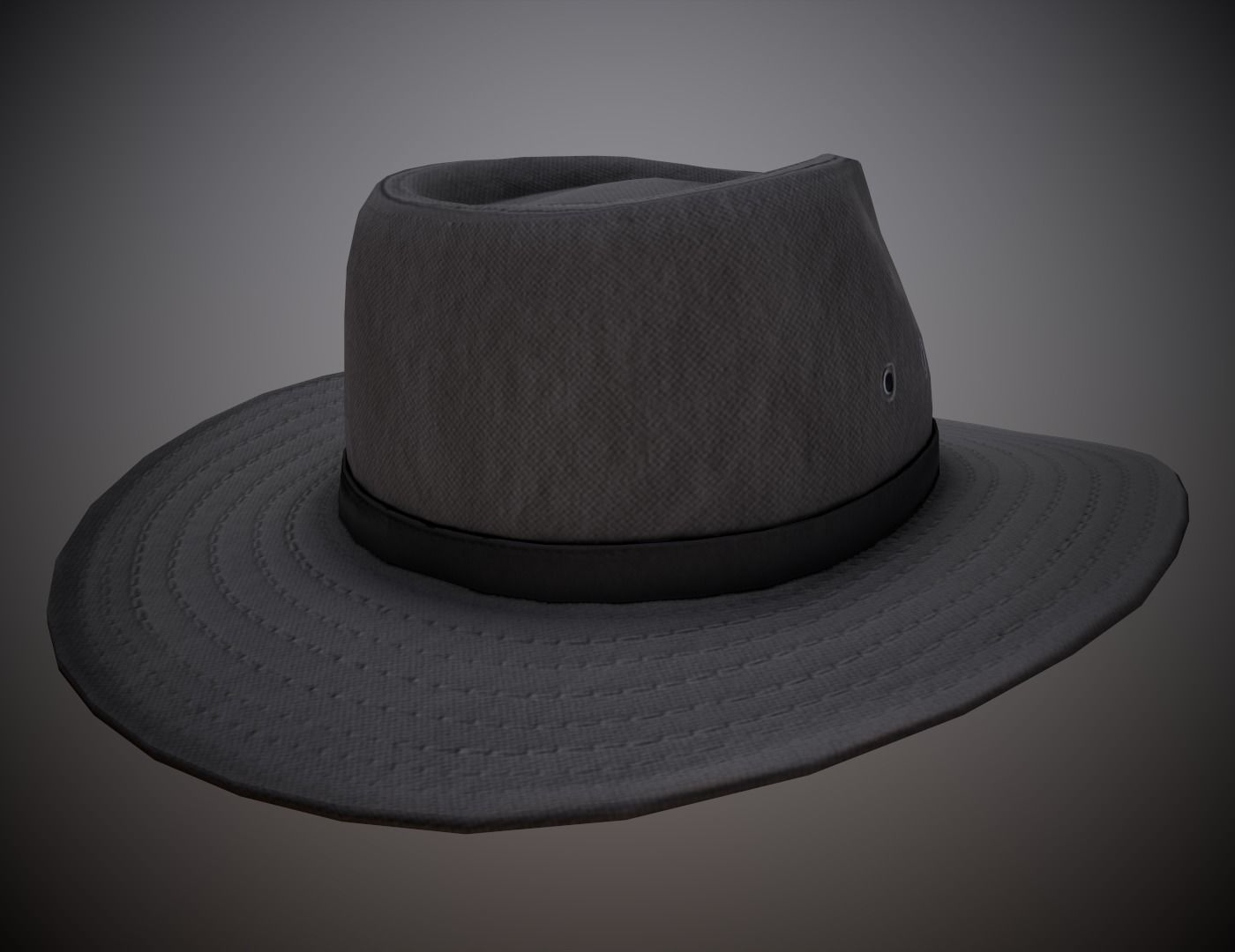 Cowboy Hat Low-poly 3D model_7