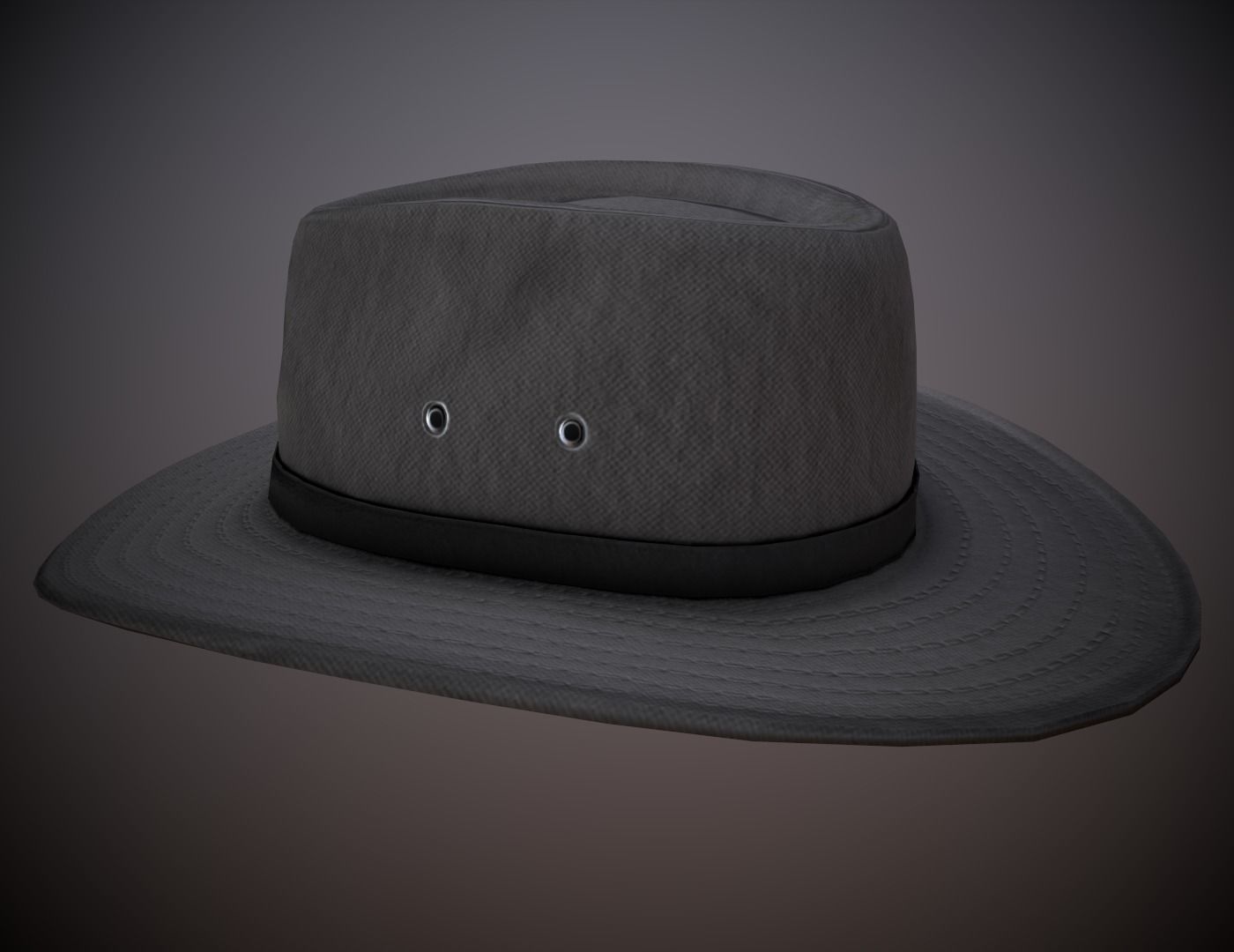 Cowboy Hat Low-poly 3D model_4