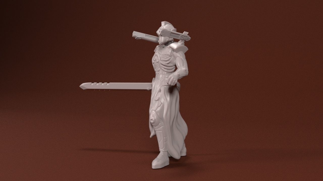 28mm Sci-Fi Knight 3D print model_1