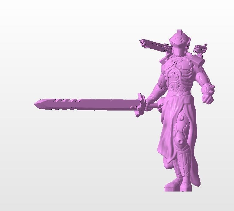 28mm Sci-Fi Knight 3D print model_4