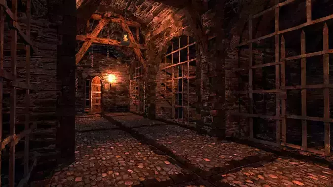 Medieval Dungeon - Modular Low-poly 3D model