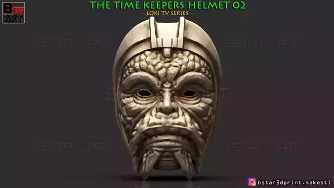 The Time Keeper Helmet 02 - LOKI TV series 2021 Cosplay Mask 3D print model