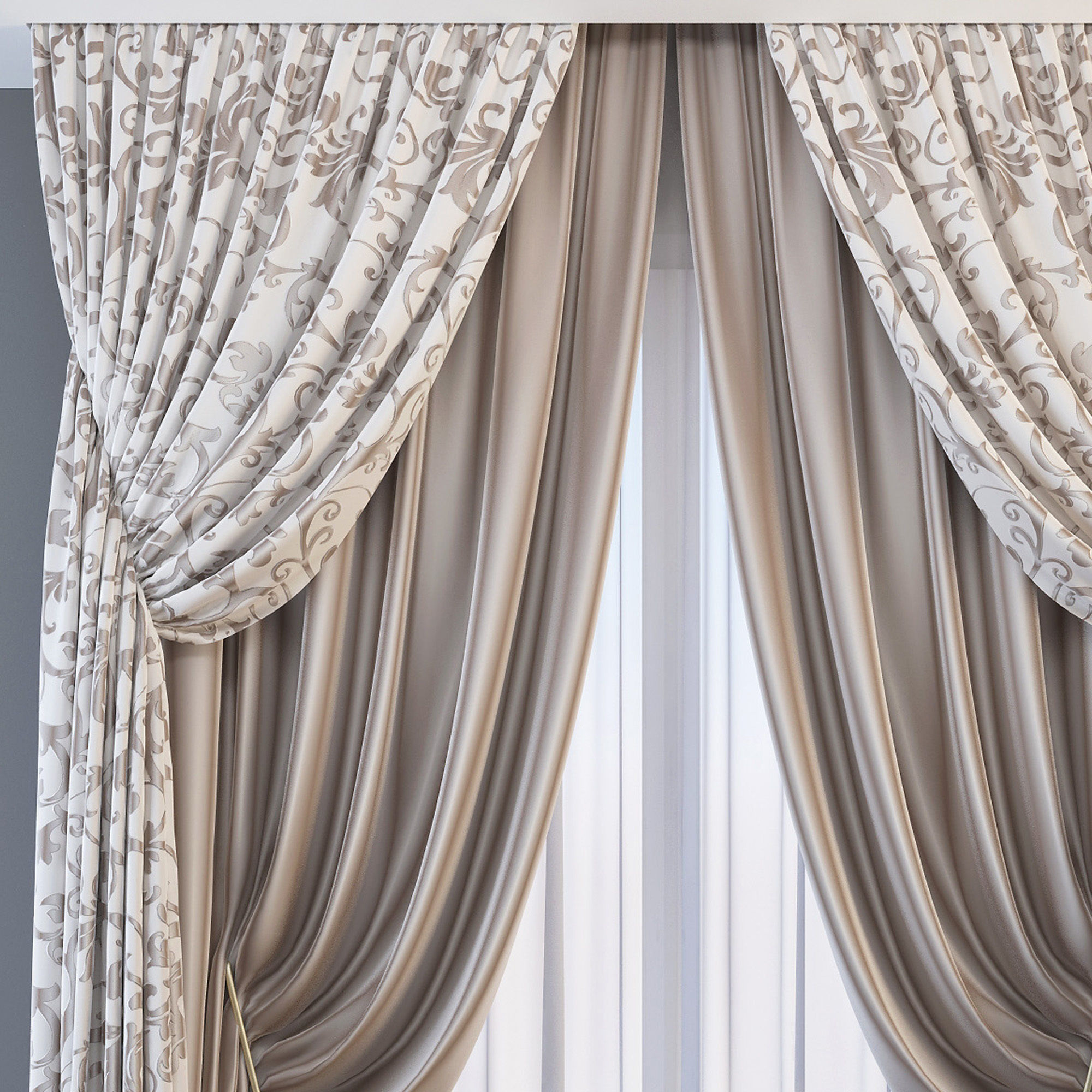 Set 73 Curtains 3D model_3