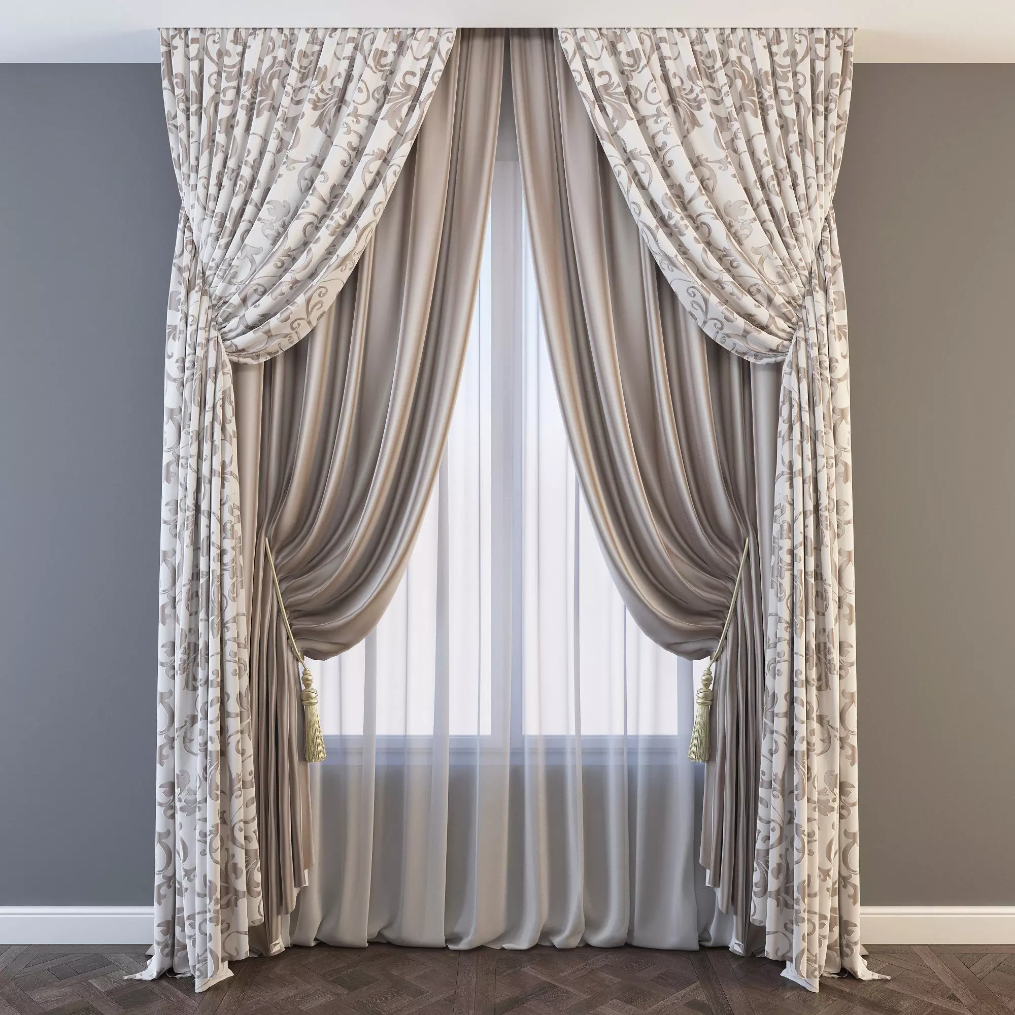 Set 73 Curtains 3D model_0