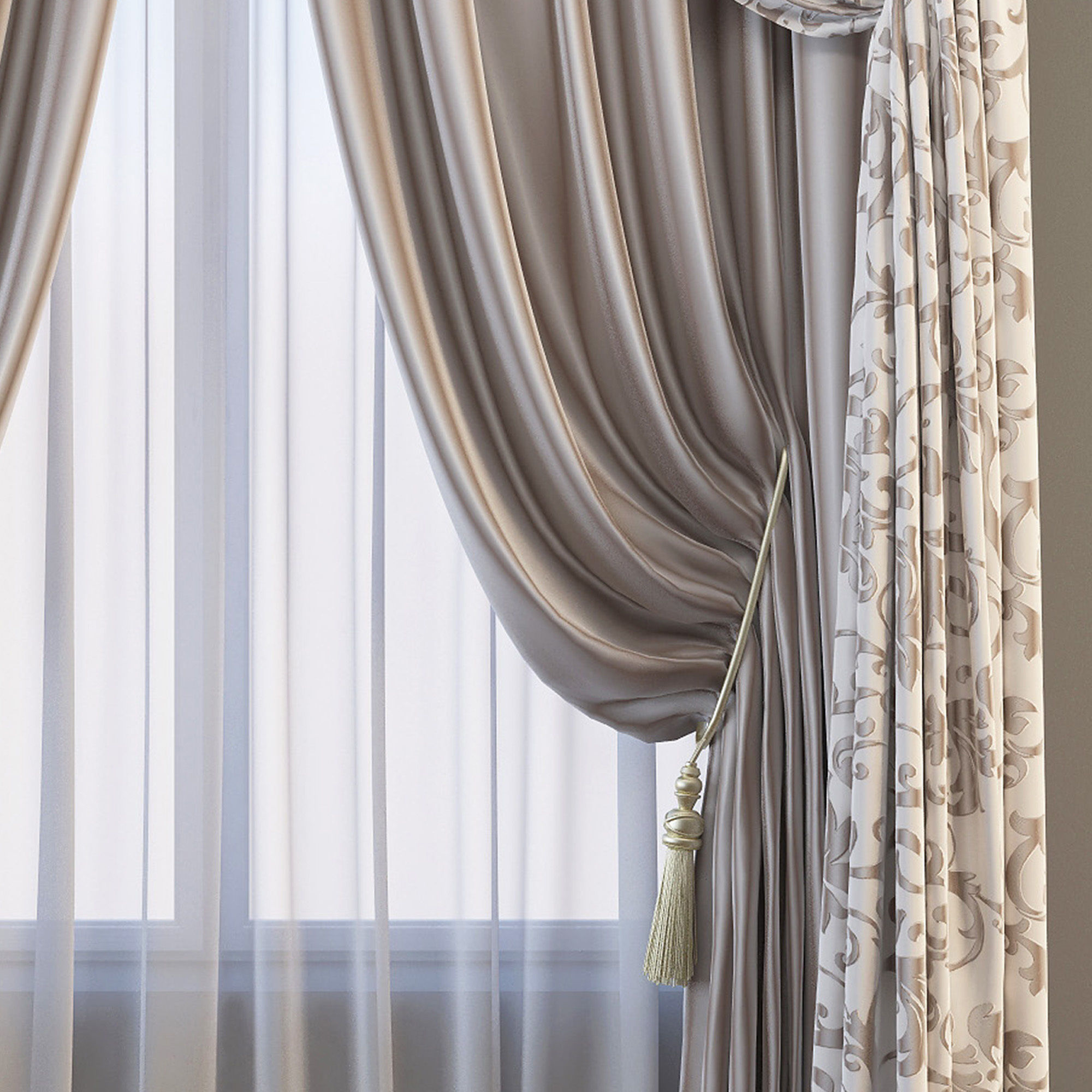 Set 73 Curtains 3D model_4