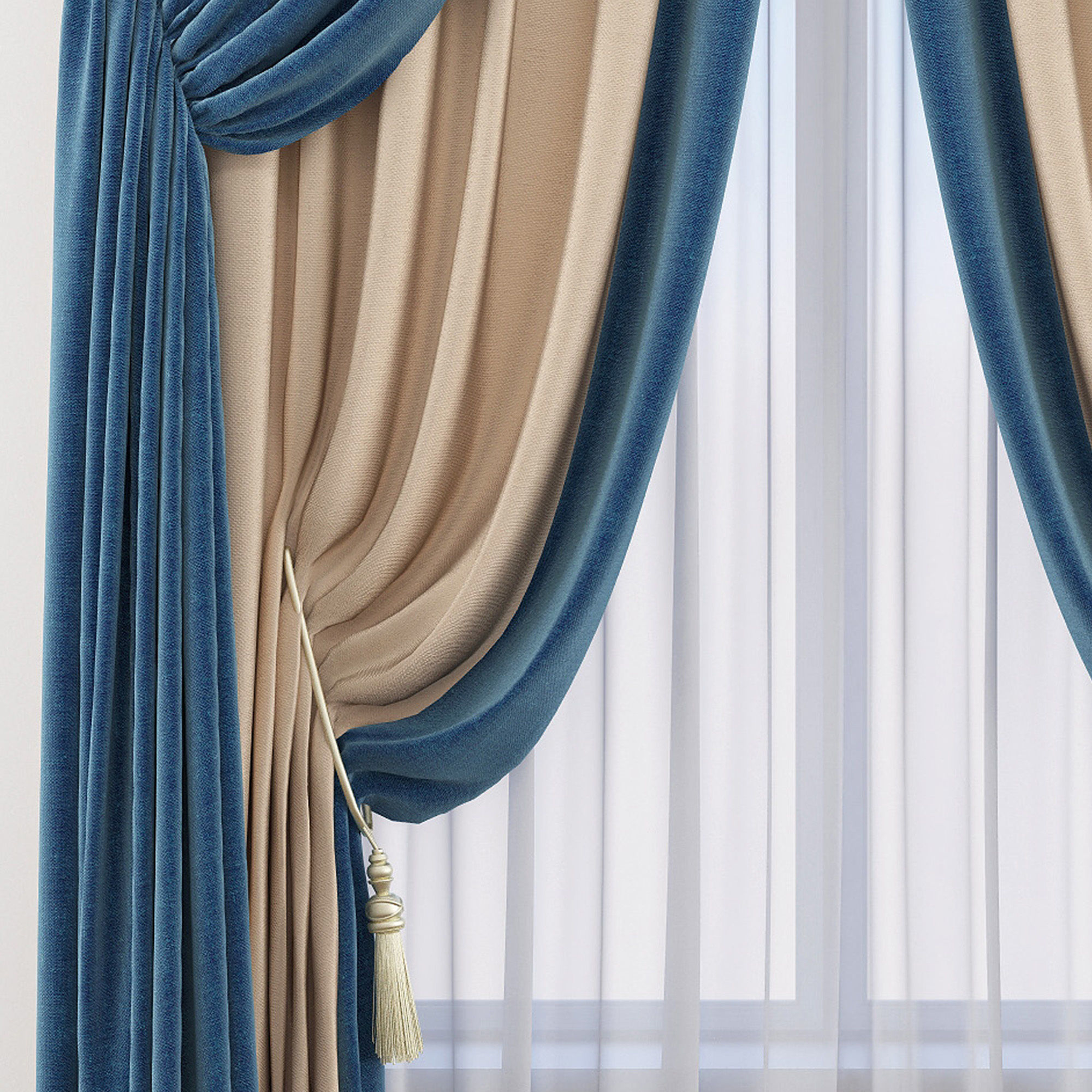 Set 74 Curtains 3D model_4