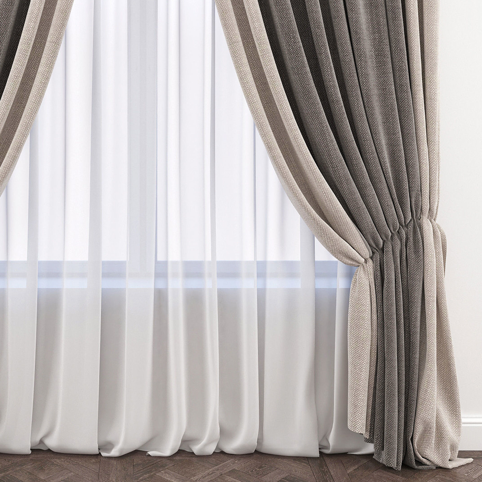 Set 76 Curtains 3D model_2