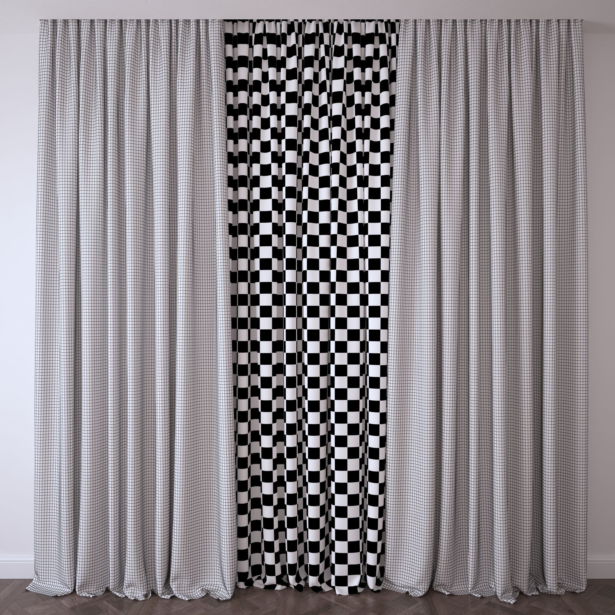 Set 78 Curtains 3D model_5