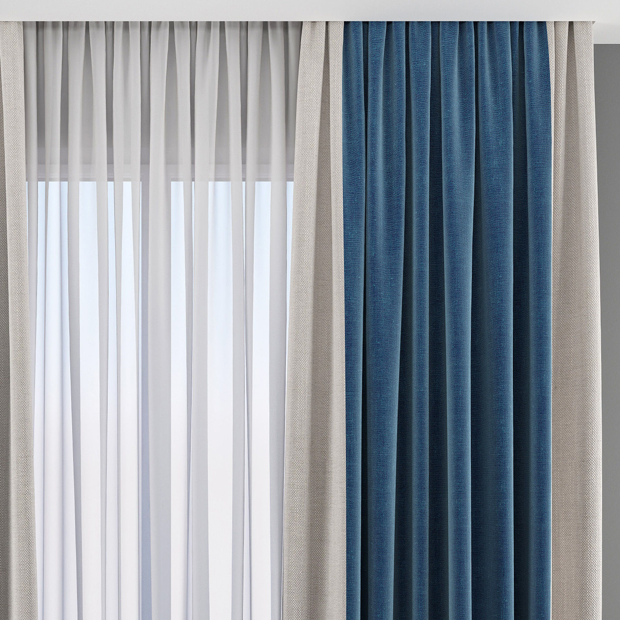 Set 78 Curtains 3D model_4