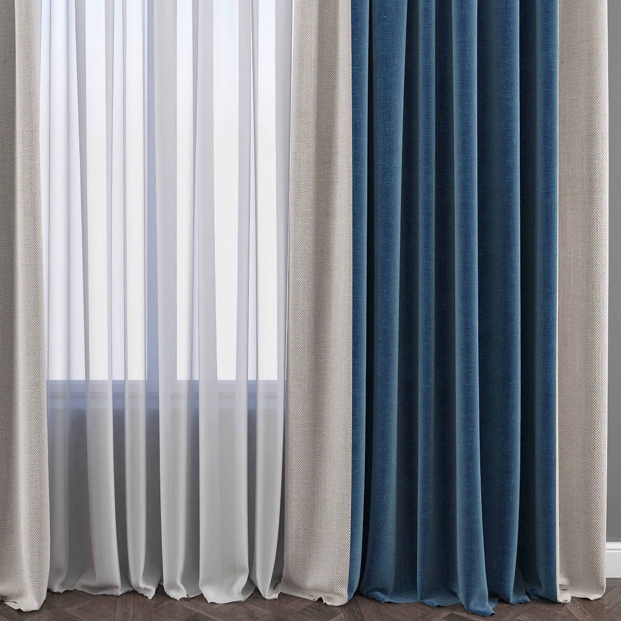 Set 78 Curtains 3D model_1