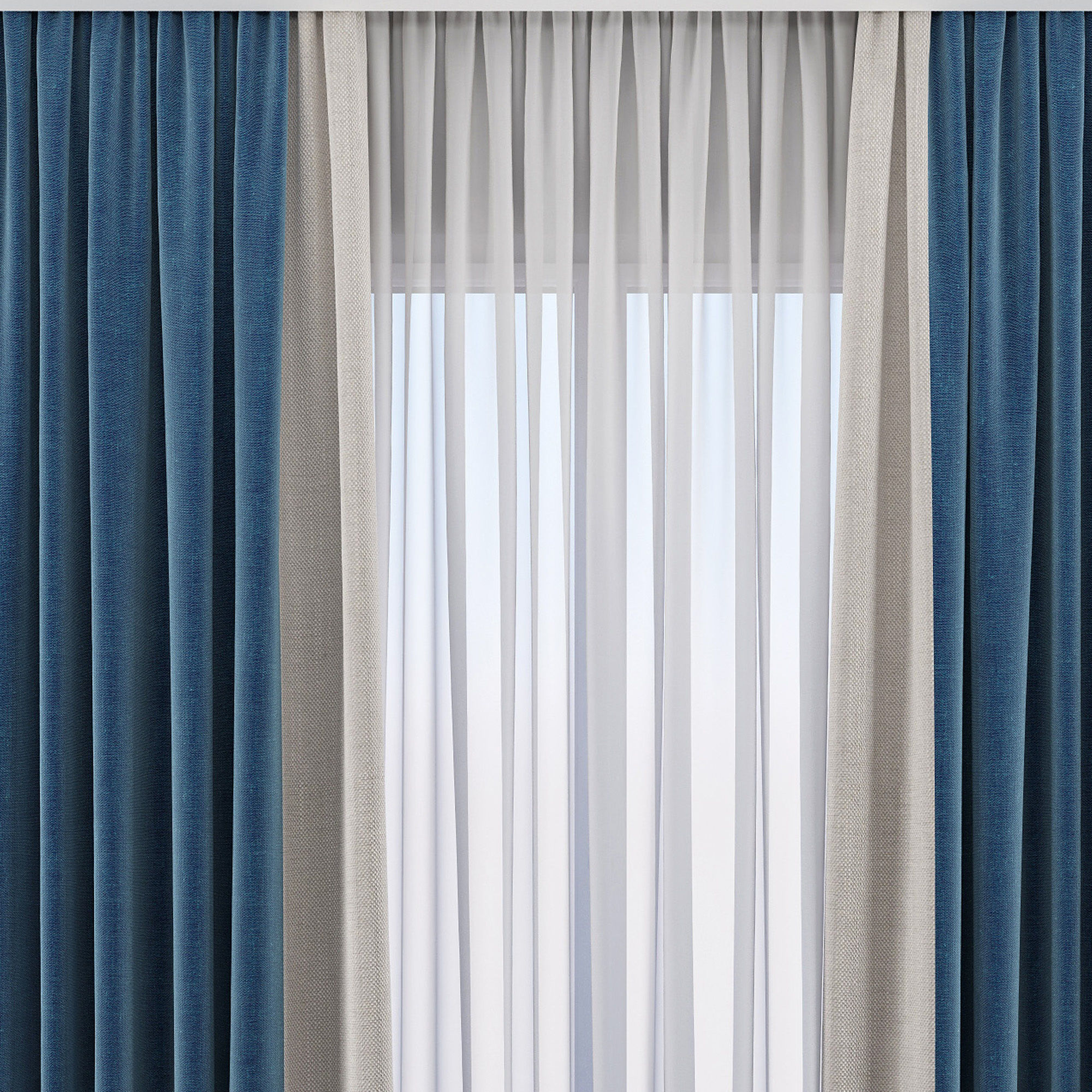 Set 78 Curtains 3D model_2