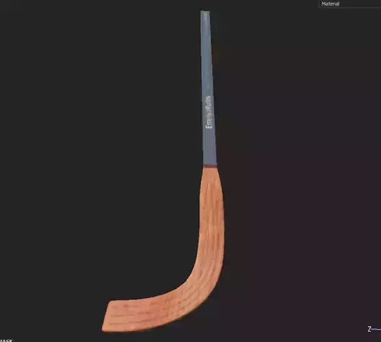 hockey stick 1 Free low-poly 3D model