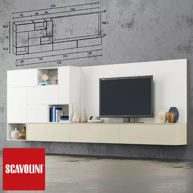 Scavolini TV Stand 3 3D model_0
