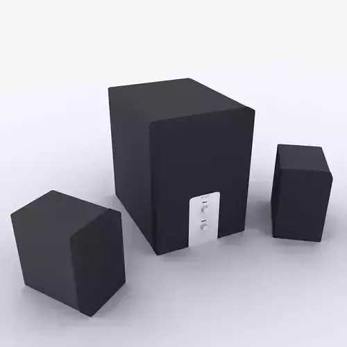 Speaker three cubes 3D model