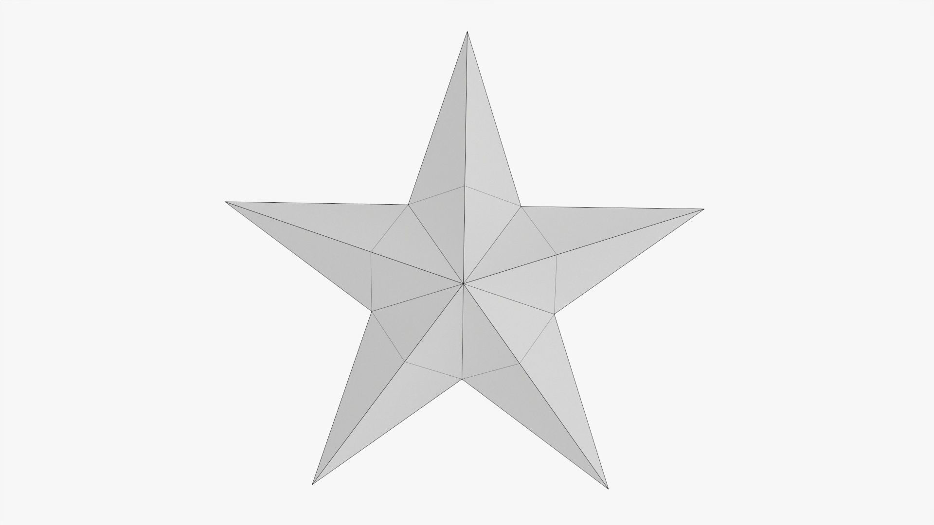 Gold star Christmas 02 3D model_5