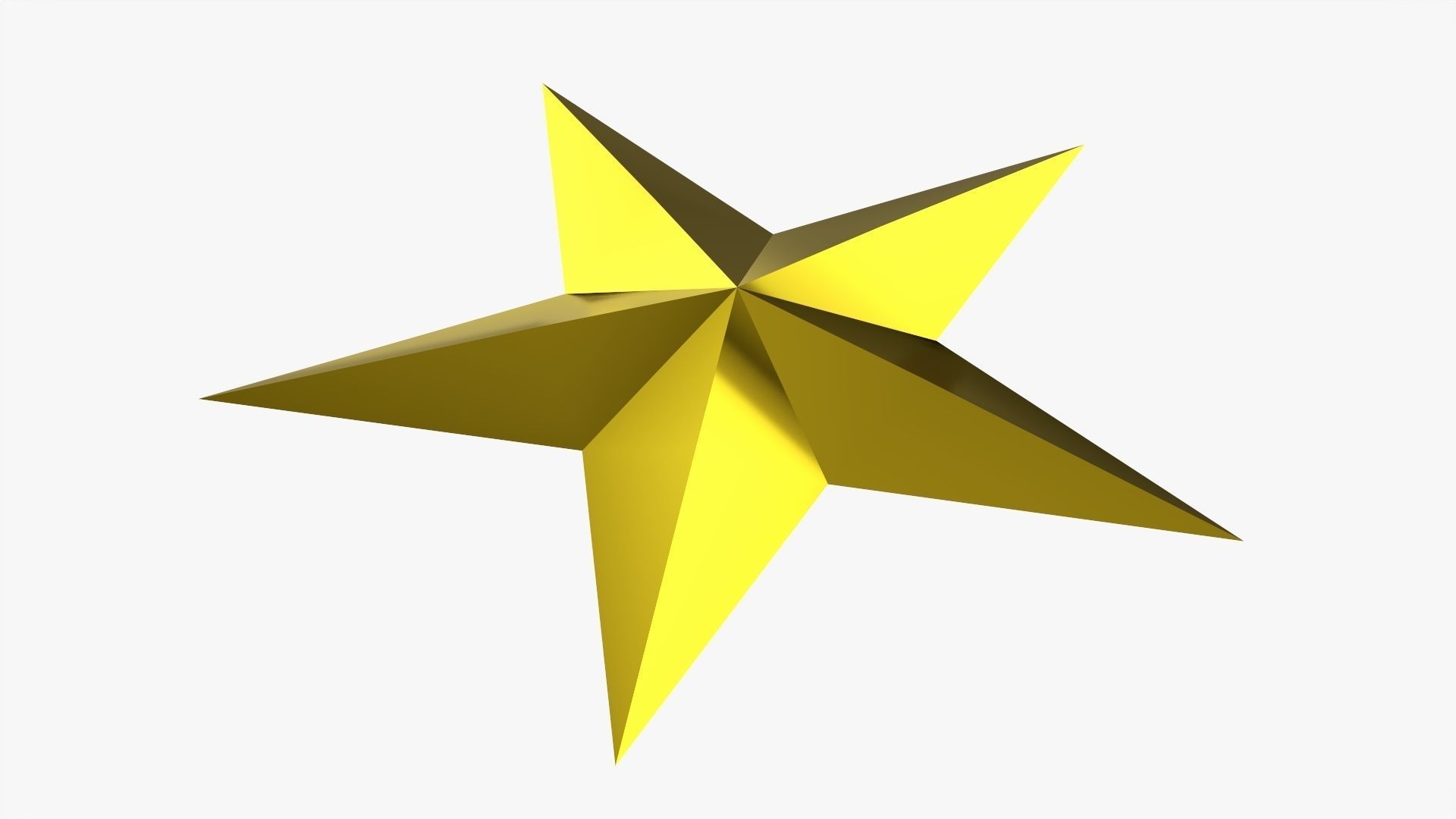 Gold star Christmas 02 3D model_1