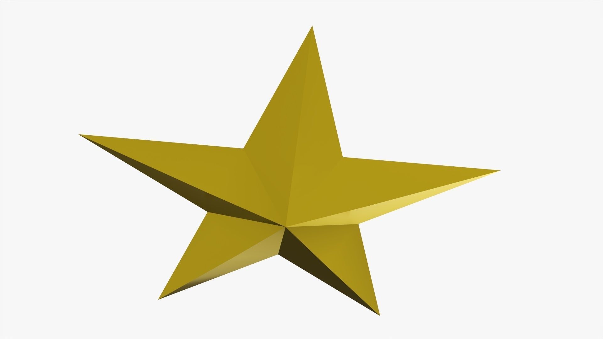 Gold star Christmas 02 3D model_2