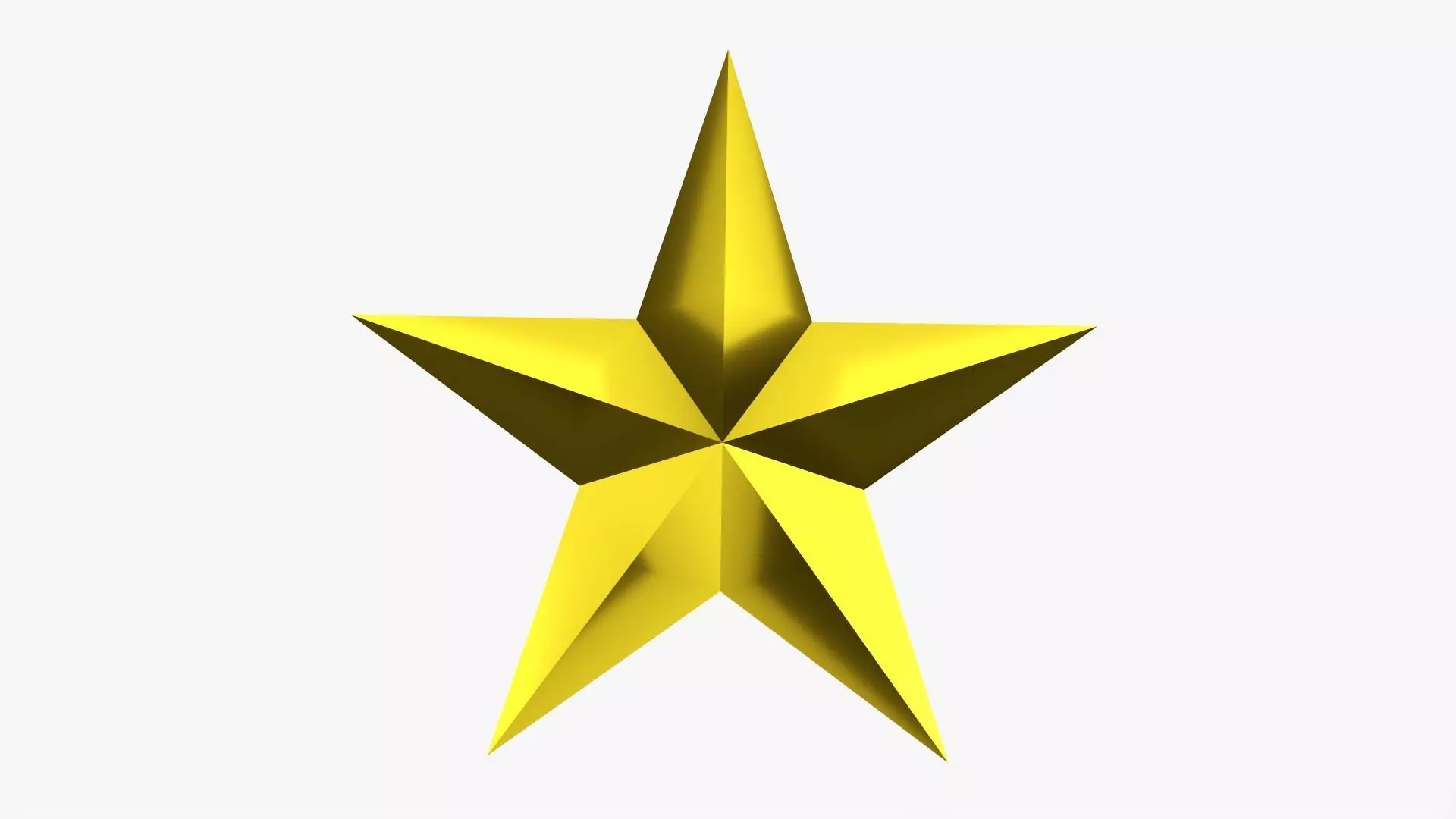 Gold star Christmas 02 3D model_0