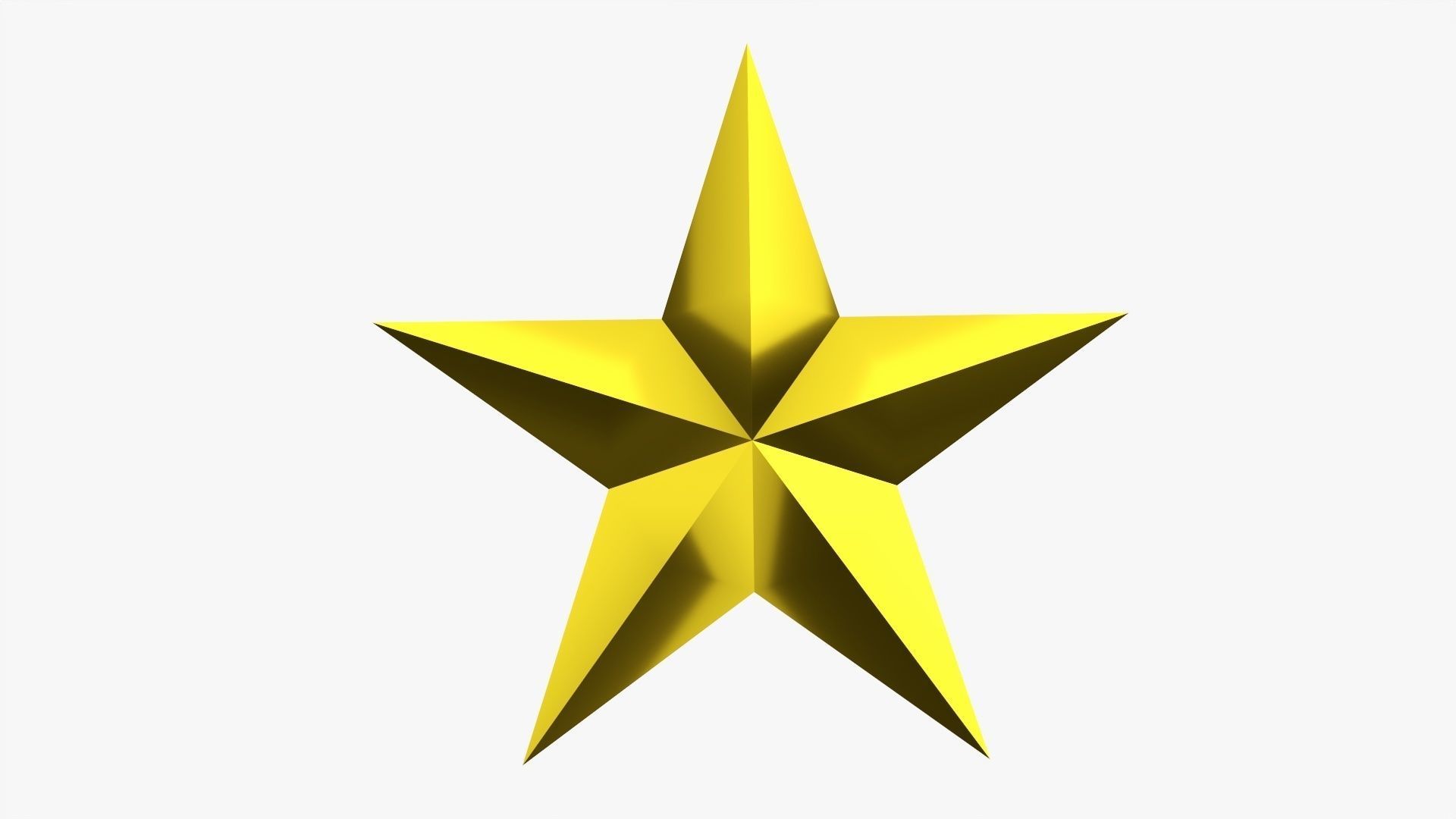 Gold star Christmas 02 3D model_4